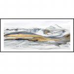 Moodne abstraktne kunst &Otilde;limaal Plakatid ja v&auml;ljatr&uuml;kid Seinakunsti l&otilde;uendimaal Hiina abstraktsete m&auml;gede pildid elutuppa 20x60cm