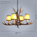 Avaleht Vaigu sarve l&uuml;hter Antiikv&auml;rviline lambivari soe restoran elutuba Dekoratiivsed sarve lambid ja laternad 4 head light