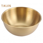 Roostevabast terasest salatikauss skaalaga Multifunktsionaalne paksendatud teraviljakauss BPA-vaba korduvkasutatav nuudli-riisi toidukauss korduvkasutatav supikauss 25cm