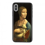 V&auml;ga odav iPhone 11 12 13 Pro Mini 5 5S SE 5C 6 6S 7 8 X XR XS Plus Max jaoks Leonardo Da Vinci Mona Lisa Pat Cat Black Funda iphone 11
