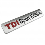 Metallpunase TDI Sport Editioni logoga turboauto kirjakleebis, embleem, kroomitud m&auml;rgi kleebised V+W POLO GOLF CC TT JETTA GTI TOUAREG jaoks