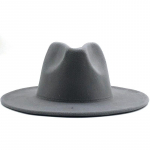 Lihtne v&auml;limine hall sisemine roosa villane vildist Jazz Fedora m&uuml;tsid &otilde;hukese v&ouml;&ouml;pandlaga Meeste naiste laia &auml;&auml;rega Panama Trilby Cap 56-58-60cm 56-58CM