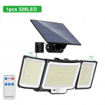 234/328/348 LED-v&auml;lis p&auml;ikeseenergia t&auml;navavalgusti &uuml;lihele 3-režiimiline prožektor IP65 sisehoovi aia veekindel seinavalgusti liikumisanduriga+IR 328LED-1pc