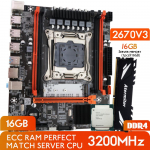 Atermiter D4 DDR4 Emaplaadi Komplekt Xeon E5 2670 V3 LGA2011-3 Protsessoriga 1 tk X 16GB = 16GB 3200MHz DDR4 PC4 M&auml;lu REG ECC RAM