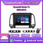8-tolline autoraadio multimeediumipleier Hyundai Santa Fe 2006-2012 jaoks koos nupunupuga Android 2 Din stereo GPS-peaseade 1+32 GB 1+32GB