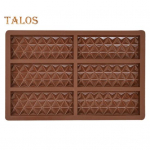 6 &otilde;&otilde;nsust &scaron;okolaadivorm ristk&uuml;likukujuline silikoonist kompvekivorm mittenakkuv vahvlid juustukoogipudingi koogi magustoiduvorm kohv