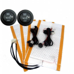 4tk 12V s&uuml;sinikkiust auto istmesoojenduskomplektid &uuml;mmarguse l&uuml;litiga, soojendusega soojenduspadi Istmepadjad Talvisoojemad istmekatted Soojendus carbon fiber 1 seat