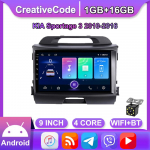 9-tolline Androidi autostereo raadio KIA Sportage 3 jaoks 2010-2016 Multimeediumipleier DVD k&otilde;larid peakomplekti heli WIFI 1+16 GB