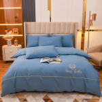 100-arvuline puuvillane pika klambriga tekk kattelina linaga voodipesu puhtast puuvillast tikitud neljaosaline tekikott 1.2m bed sheet model-3PCS