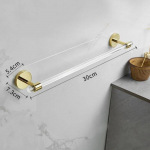 Hele luksuslik kuldne vannir&auml;tikuriba rullr&auml;tikuhoidja nagi vannitoa hoiustamisriiul riidepuu WC tualett-tarbed k&ouml;&ouml;gitarvikud Gold 30cm(2 Bases)