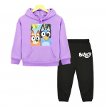 Bluey koer anime kapuutsiga dressipluus fliisist dressipluus Kawaii kapuutsiga komplektid poiss t&uuml;druk s&uuml;gis pikkade varrukatega riided pullover laste butiigi riided 160