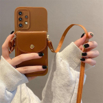 Lanyard Crossbody kaardipesa kotihoidja &uuml;mbris Samsung S24 S23 S22 Ultra S21 S20 Fe A14 A24 A34 A54 A13 A23 A33 A53 A12 A22 A32 A52/Redmi 12C 12 13C jaoks Samsung A52