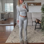 S&uuml;gisene vabaaja topid ja pikad p&uuml;ksid, 2 kaheosalist komplekti, naiste r&otilde;ivad 2024, &otilde;hukesed &uuml;hev&auml;rvilised &uuml;likonnariided 30650 S orion i v&auml;rv