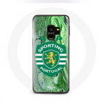 Samsung Galaxy S9 &uuml;mbris scp sportliku portugali rohelise taustaga