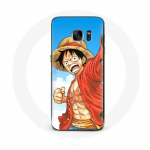 &Uuml;mbris Samsung Galaxy S6 Manga jaoks &Uuml;hes t&uuml;kis Luffy Anime