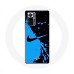 Coque pour Xiaomi Redmi Note 10 Pro Nike Logo Bleu et Noir
