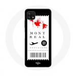 Coque pour Samsung Galaxy A22 5G Billet d'avion Montr&eacute;al Canada
