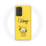 Coque pour Samsung Galaxy A52 BTS Bangtan Gar&ccedil;ons BT21 Chimmy Jimin Fond Jaune