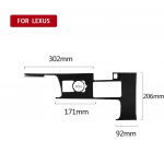 for Lexus IS250 2013- Car Gear Shift Panel Decoration Cover Trim Sticker Decal Auto Interior Accessories Real Carbon Fiber style A(LHD)