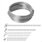 Pildi riputatav traatraami riidepuu Metallist riidepuud koos kruvide ja pressimisaasaga 30m Wire 121PCS