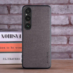 &Uuml;mbris Sony Xperia 1 V 10 V 5 V coque jaoks Luksuslik tekstiil Nahk nahk pehme k&otilde;va telefoni kate sony xperia 1 v &uuml;mbris capa Xperia 1 V must