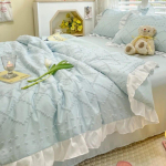 Pestud puuvillane suvetekk neljaosaline Korea pitsist &otilde;hutatav kate 150x200cm 1pcs