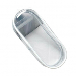 Selge kujundi kott metallist pandlaga veekindel PVC t&otilde;mblukk tolmukindel kaasaskantav OB11 BJD nuku kandekott Rippuv hoiukott B valge