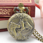 Vintage Steampunk Retro disainiga taskukell, kvartsist ripatsiga kaelakee kingitus vask