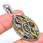 Natural Copper Tourmaline Gemstone 925 Sterling Silver Pendant 2.21 c3u27