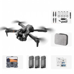 Uus K9Pro kaugjuhtimispuldiga drooni topeltkaamera 4K lainurk optilise voolu positsioneerimisega takistuste v&auml;ltimisega mini kokkupandav neljakopteri m&auml;nguasi 3 battery must