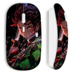 Souris sans fil maniacase blanche Demon Slayer Tanjiro Kamado &eacute;nerv&eacute; manga anime