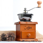 Burr Grinder Coffee Utensils Wood Manual Bean Beans for