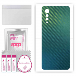 apgo Protective Skin Sticker for the back compatible with LG Velvet 5G UW, Wrap Film, Foil, Vinyl - Pattern Carbon Chameleon CAKA1