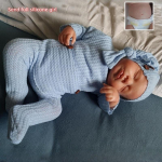 Realistlik k&auml;sitsi valmistatud maalitud juustega reborn magamisnukk LOULOU 49 cm veekindel t&auml;issilikooni kehaga vasts&uuml;ndinud nukk, saab vannitada T&otilde;elise v&auml;limusega taass&uuml;nninuku lapse m&auml;nguasi full silicone girl