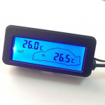 Sinine punane alalisvoolu s&otilde;idukite digitaalne taustvalgustuse temperatuurimonitor LCD 12 V meetri autotermomeeter