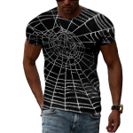 Bee Spider Small Animal 3D Printing Suvine meeste l&uuml;hikeste varrukatega T-s&auml;rk Fashion Street Personality Kvaliteetne &uuml;mara kaelusega s&auml;rk S