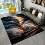 3D Naturaalne, Tornado, Pilvekeerutaja Suur Vaip, Vaip elutuppa, magamistuppa, diivani juurde, uksemati kaunistus, libisemiskindel p&otilde;randamatt 80x120cm(31x47in)