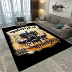 M-MotorHead Band Prinditud vaip Elutuba Magamistuba Moodne ja ilus libisemisvastane vaibafotograafia rekvisiidid s&uuml;nnip&auml;evakingitus 230cm by 160cm