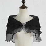 Naiste vanaaegne kihiline marlist sall, &otilde;lgu kehitav pulmakleit, &otilde;lgade volangid One size punane