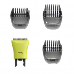 Terapea kammi asendus Philipsi &uuml;he teraga QP2520 QP2630 elektrilise pardli jaoks, meeste habemenuga templid, habemepea, juuksel&otilde;ikuri kinnitustarvikud roheline