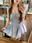 Suvine Kawaii Haldjakleit Naiste Preppy Stiilis Pitsist Vabaaja Slim Peokleidid Naiselik Korea Mood Magus Kleit 2024 Uus L valge