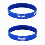 2tk Iisraeli lipp Silikoonist k&auml;ev&otilde;rud Sport M&auml;ng Randmepaelad Rahvuslipud Randmepael meestele Naistele Motiveeriv kummipael Moeaksessuaarid Kingitused 2pcs