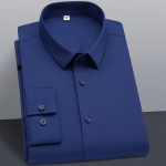 Stretch soliidsed kleit-s&auml;rgid meestele &Auml;riline pikkade varrukatega pehme mugav meeste pidulik s&auml;rk ilma esitaskuta S~6XL pluss suurus M