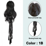 S&uuml;nteetilised pikad juuksed punutised hobusesaba-juuksekangid poksipunutised parukas k&uuml;&uuml;nised. 60cm