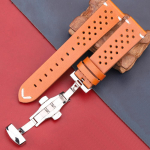 Kellarihm Premium ehtsast nahast kellarihm koos liblikpandlaga kiirkinnitusega 18 20 22 24 mm Saadaval 4 v&auml;rvi kellarihmana 22mm