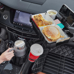 Car Cup Holder Expander Tray Accessory Detachable Easy to Install Swivel Removable Food S