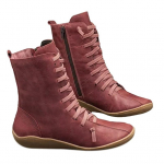 MAITA Naiste nahast pahkluukingad Vintage vabaajajalatsid Brand Design Retro k&auml;sitsi valmistatud saapad 41 veinipunane v&auml;rv