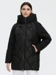 Cinemore Talve sulejope kollektsioon Fashion Solid P&uuml;stkrae Naiste Mantel Elegance oversize Kapuutsiga naiste jakid 8198 4XL must