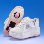 TUINANLE Rulluisukingad Laste ratastega tossud Lastele Rulluisud V&auml;lispordijalatsid T&uuml;drukutele Poistele Kingitused lastele 36 roosa