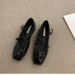 Mary Jane kingad naistele 2024 retro keskmise kontsaga naiste &uuml;ksikud kingad pehmed ja mugavad punased balletikingad Zapatos De Mujer 35 must